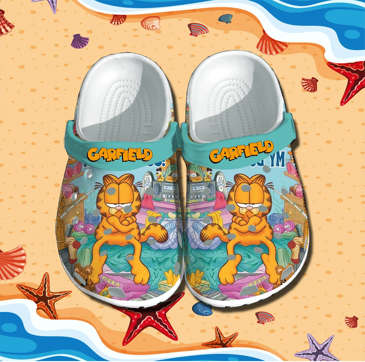 disney cartoon Garfield crocs shoes