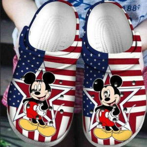 Mickey Mouse America Flag crocs