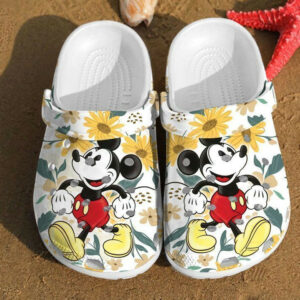 Mickey Sunflower cartoon crocs retro