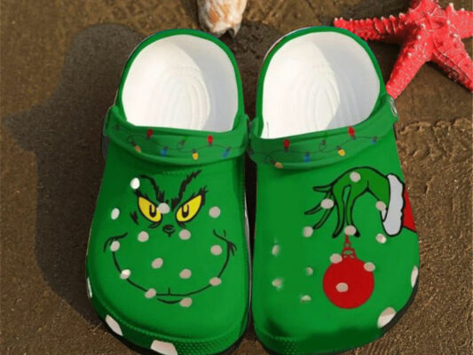 Grinch Crocs for this holiday season