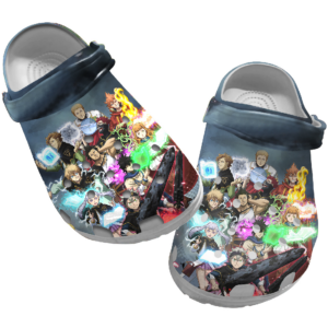 Retro Black Clover anime crocs