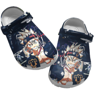 Retro Black Clover Manga crocs