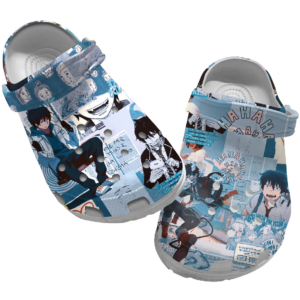 Classic Blue Exorcist anime crocs