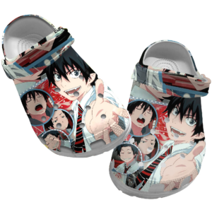 Retro Blue Exorcist Manga crocs