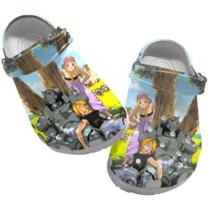 Retro Fullmetal Alchemist Unisex crocs