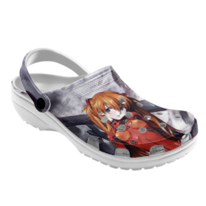 Retro Neon Genesis Evangelion crocs